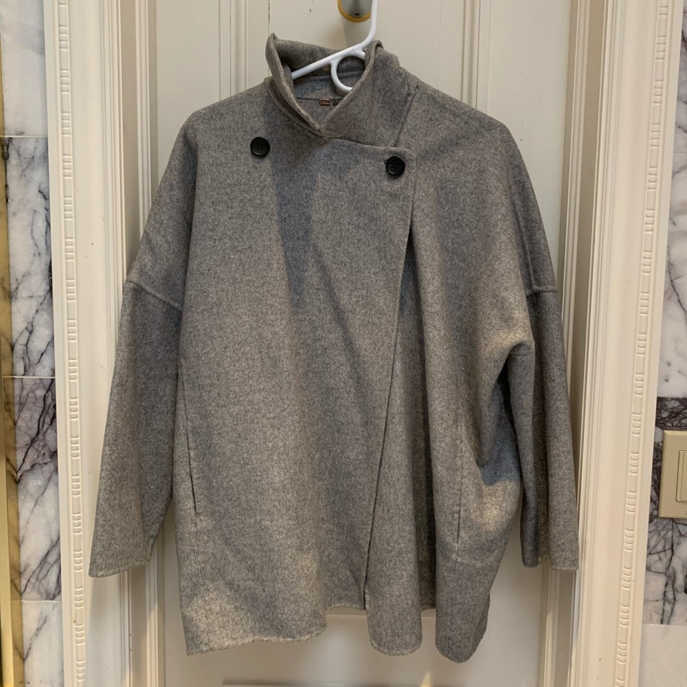 ZARA Gray Peacoat Jacket
